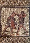 Retiarius pugio-val közelharcban